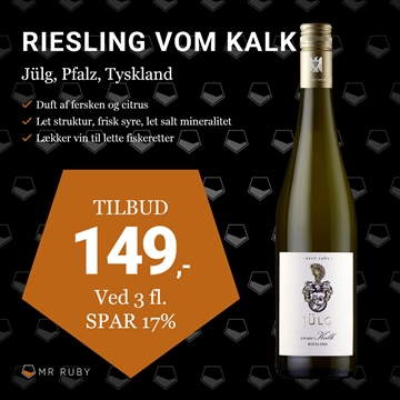 2022 Riesling vom Kalk, Weingut Jülg, Pfalz, Tyskland